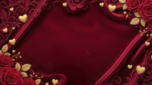 Romantic Velvet Rose Background PowerPoint clipart graphic preview.