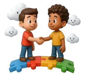 Friendship And Trust Visual Metaphor PowerPoint clipart graphic preview.