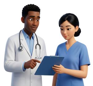 Shared Medical Expertise And Informed Care Decisions PowerPoint clipart graphic preview.