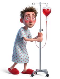 Love Sick Patient Visual Metaphor PowerPoint clipart graphic preview.