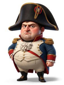 Napoleon Standing Proud Historical Character PowerPoint clipart graphic preview.