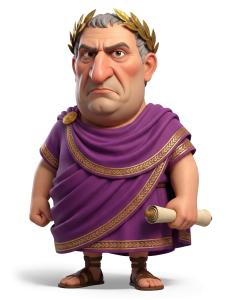 Julius Caesar Historical Character PowerPoint clipart graphic preview.