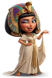 Cleopatra Historical Character PowerPoint clipart graphic preview.