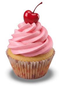 Valentine's Day Cupcake PowerPoint clipart graphic preview.