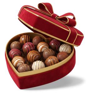 Heart-Shaped Chocolate Box PowerPoint clipart graphic preview.
