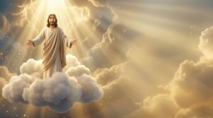 Jesus Ascension Background PowerPoint clipart graphic preview.