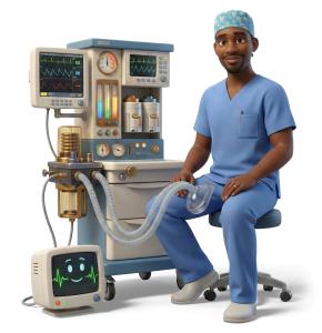 Anesthesiologist Healthcare PowerPoint clipart graphic preview.