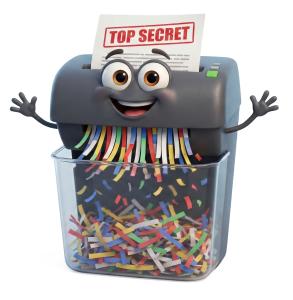 Paper Shredder Office Character PowerPoint clipart graphic preview.