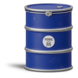 Toxic Materials Barrel Customizable PowerPoint clipart graphic preview.