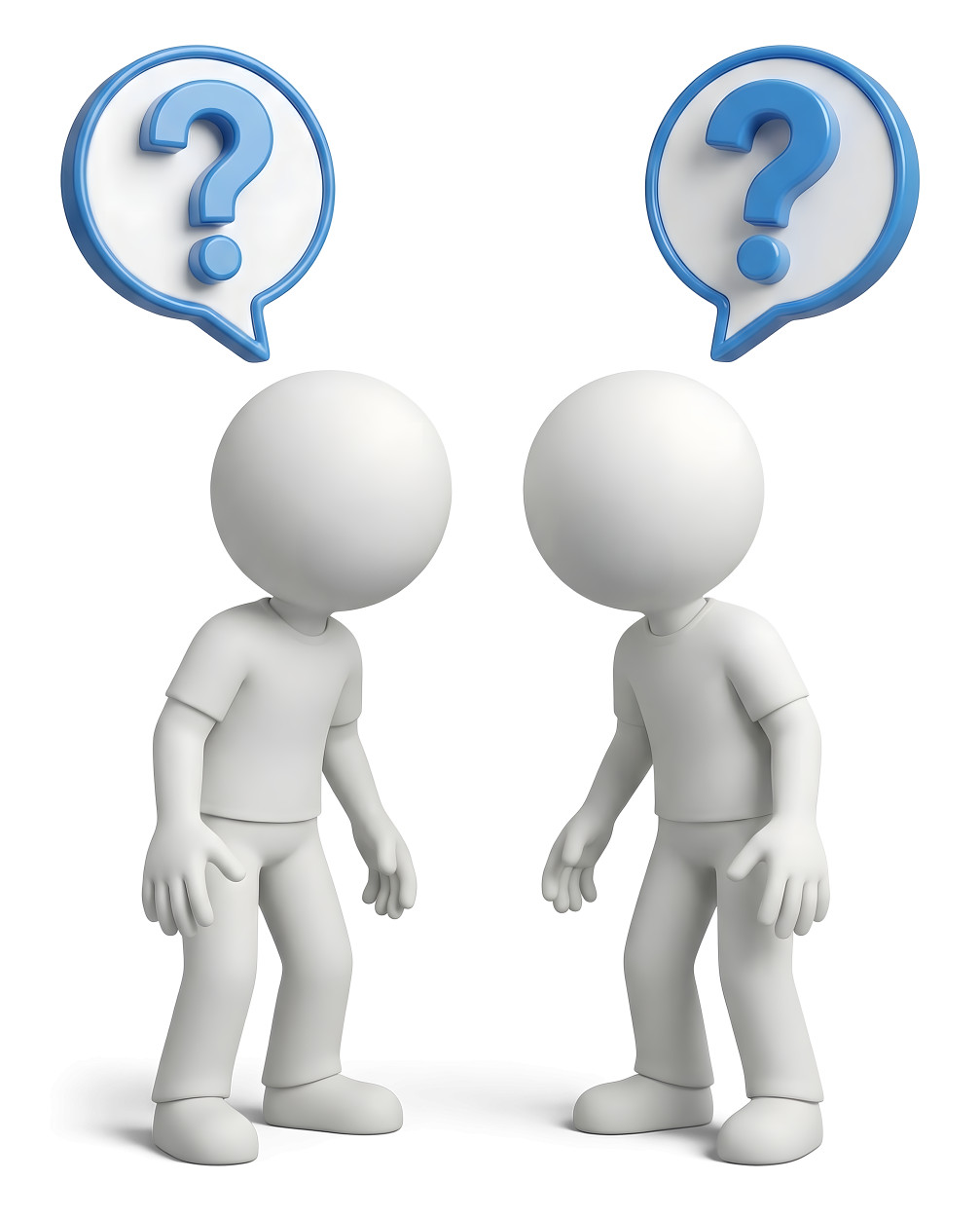High-resolution clipart illustration of Conversation Confusion, designed for creative multimedia presentations, dynamic visual storytelling, and professional content design.