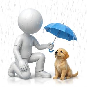 Figure Kindness PowerPoint clipart graphic preview.