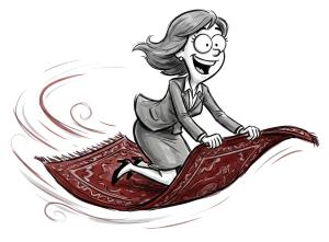 Magic Carpet Ride PowerPoint clipart graphic preview.