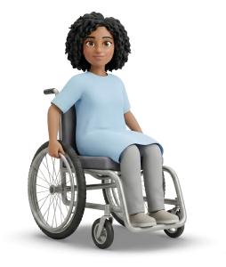 Patient In Wheelchair PowerPoint clipart graphic preview.