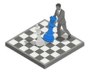 Checkmate Business PowerPoint clipart graphic preview.