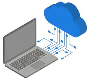 Data Sync To Cloud PowerPoint clipart graphic preview.