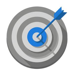 Bullseye Arrow PowerPoint clipart graphic preview.