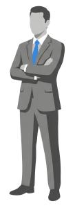 Businessman Confident Stance PowerPoint clipart graphic preview.
