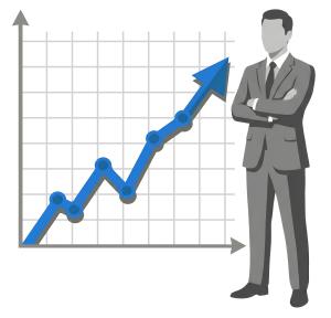 Graph Arrow Up Confident Business PowerPoint clipart graphic preview.
