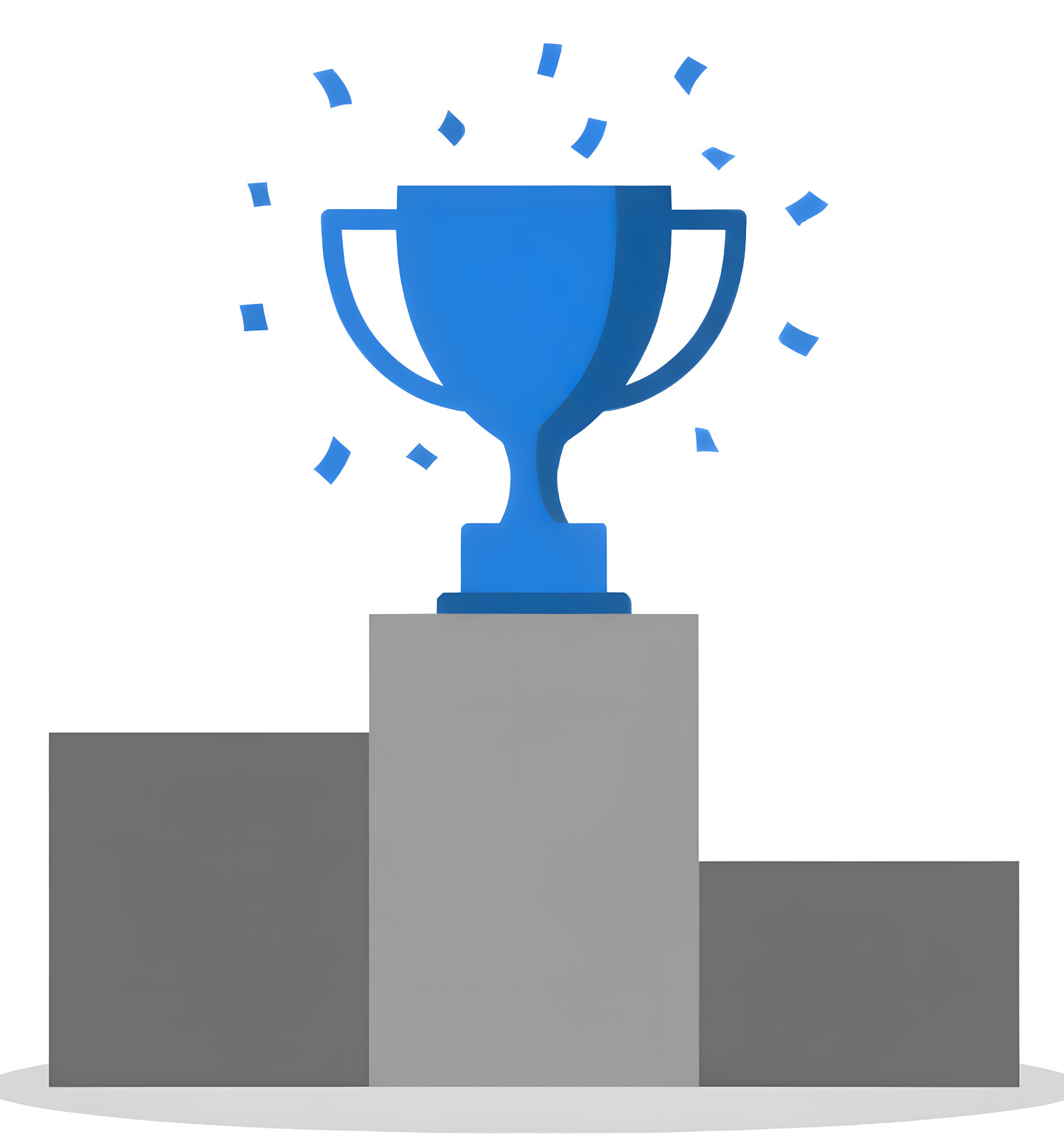 High-resolution clipart illustration of Trophy Podium Top, designed for seasonal marketing campaigns, corporate event presentations, and holiday promotions.