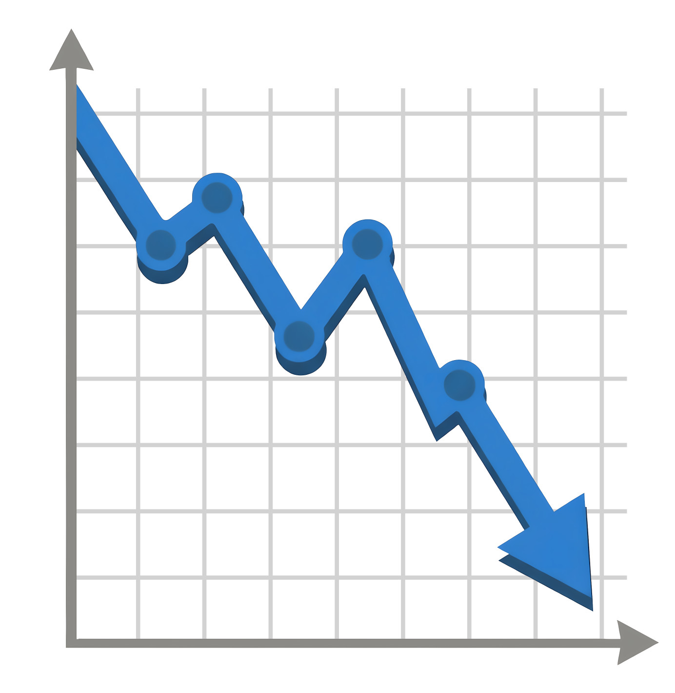 High-resolution clipart illustration of Graph Arrow Drop, designed for creative multimedia presentations, dynamic visual storytelling, and professional content design.