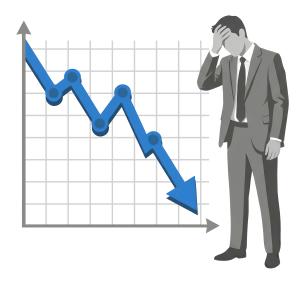 Graph Arrow Down Business Dispair PowerPoint clipart graphic preview.