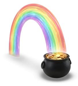 Rainbow Pot Of Gold PowerPoint clipart graphic preview.
