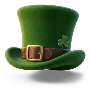 Leprechaun Hat PowerPoint clipart graphic preview.