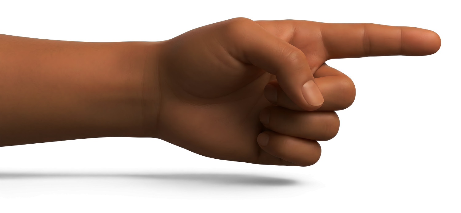 High-resolution clipart illustration of Hand Pointing To Side, designed for creative multimedia presentations, dynamic visual storytelling, and professional content design.
