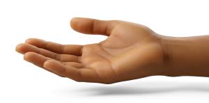 Lending a Hand PowerPoint clipart graphic preview.