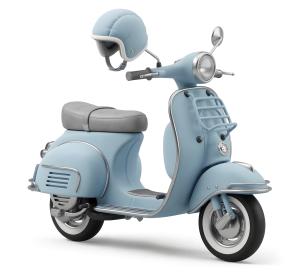 Touring Vespa PowerPoint clipart graphic preview.