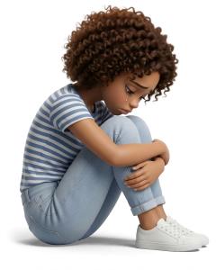 Marcie Girl Sad PowerPoint clipart graphic preview.
