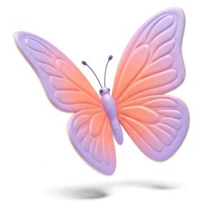 Pastel Spring Butterfly PowerPoint clipart graphic preview.