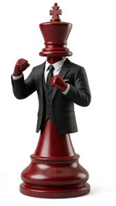 Red King Ready To Fight Business Chess PowerPoint clipart graphic preview.