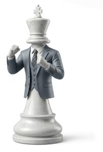 White King Ready To Fight Business Chess PowerPoint clipart graphic preview.