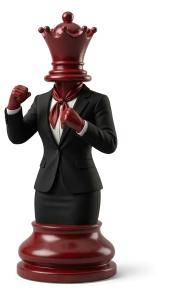 Red Queen Ready To Fight Business Chess PowerPoint clipart graphic preview.