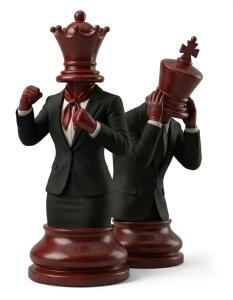 Red Queen Protect Business Chess PowerPoint clipart graphic preview.