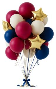 Patriotic Celebration Balloons PowerPoint clipart graphic preview.