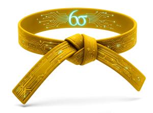Sigma Six Yellow Belt PowerPoint clipart graphic preview.