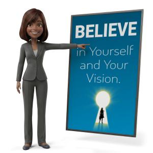 Motivational Sign Presentation Customizable PowerPoint clipart graphic preview.