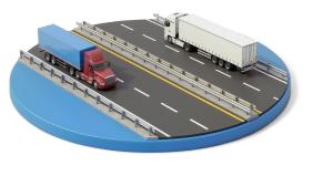 3D Highway Freight & Trucking Presentation Graphic PowerPoint clipart graphic preview.