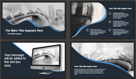 Curved flow slides preview.