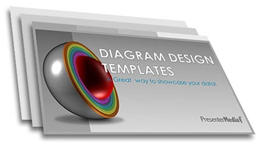 Business data visualizer template card displaying infographic diagrams, funnel charts, and timelines for streamlining complex data into clear corporate presentations.