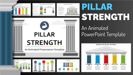 Professional widescreen presentation deck featuring custom slide layouts from the Pillars PowerPoint Toolkit, structured for corporate facility safety compliance, residential property access control, and physical security asset management.