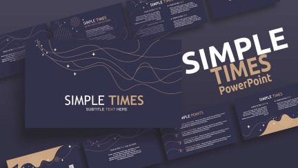 Professional widescreen presentation deck featuring custom slide layouts from the Simple Times PowerPoint Slides, structured for creative multimedia presentations, dynamic visual storytelling, and professional content design.