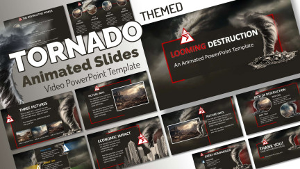 Professional widescreen presentation deck featuring custom slide layouts from the Tornado PowerPoint Theme Template, structured for corporate social responsibility initiatives, diversity and inclusion training, and non-profit community advocacy.