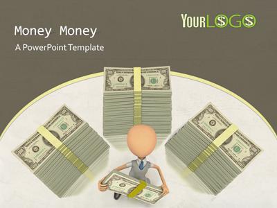 Money Money PowerPoint Template layout preview.