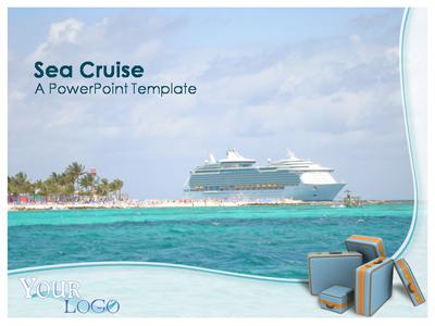 Sea Cruise PowerPoint Template layout preview.
