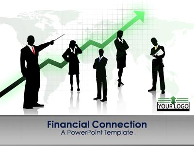Financial Connection PowerPoint Template layout preview.