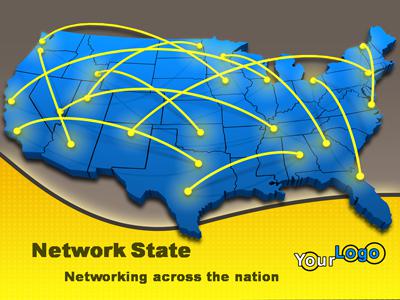 Network State PowerPoint Template layout preview.