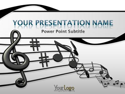 Music Sheet PowerPoint Template layout preview.